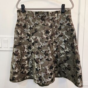 Chic Camouflage A-Line Skirt